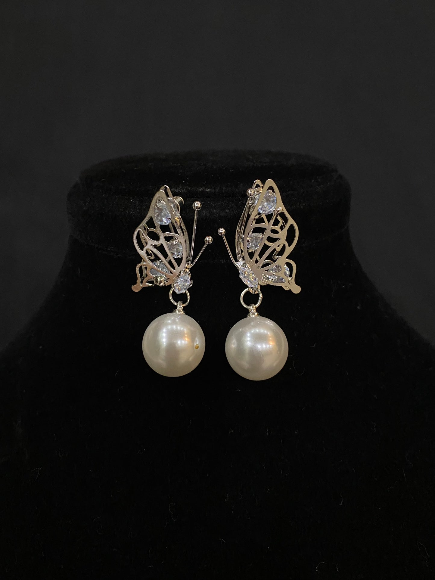 Butterfly Pearl Earrings