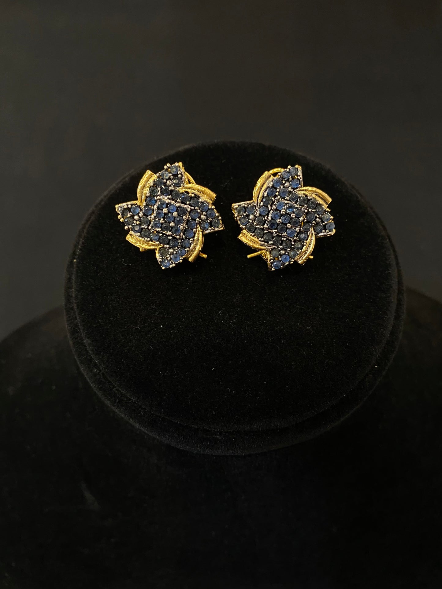 Midnight Sapphire Studs