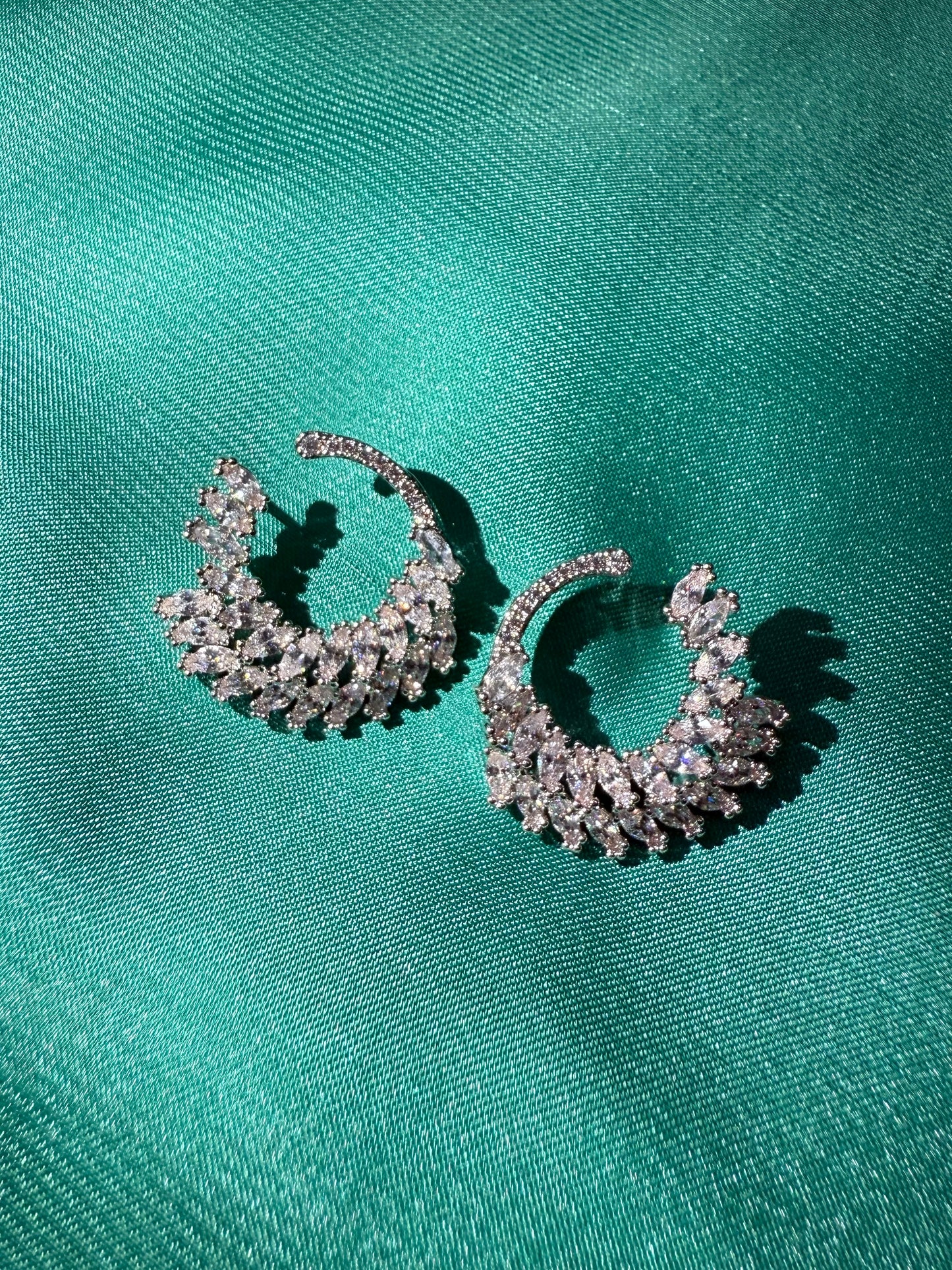 Semi-Circular Silver Studs