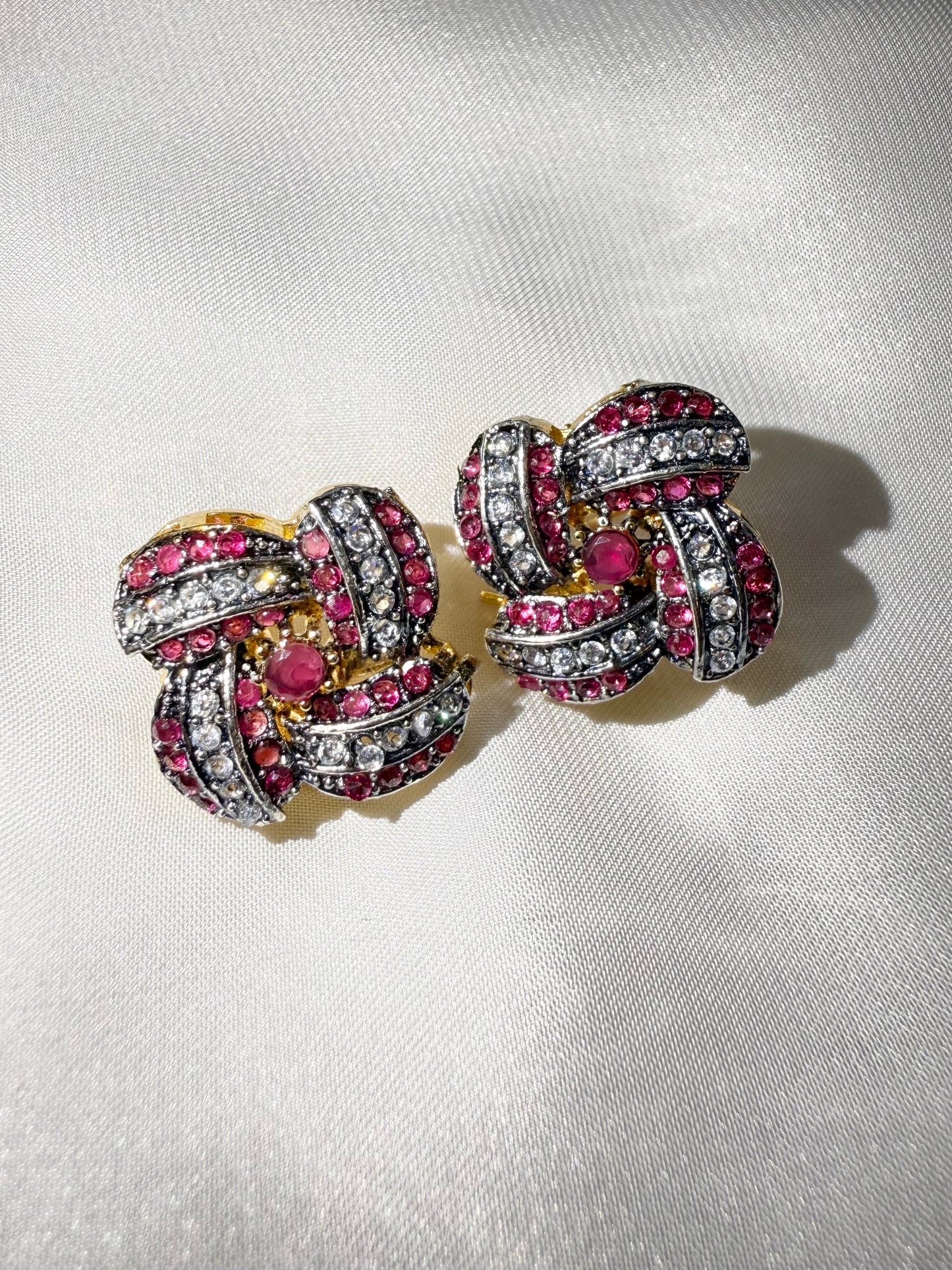 Fuchsia Whirl Studs