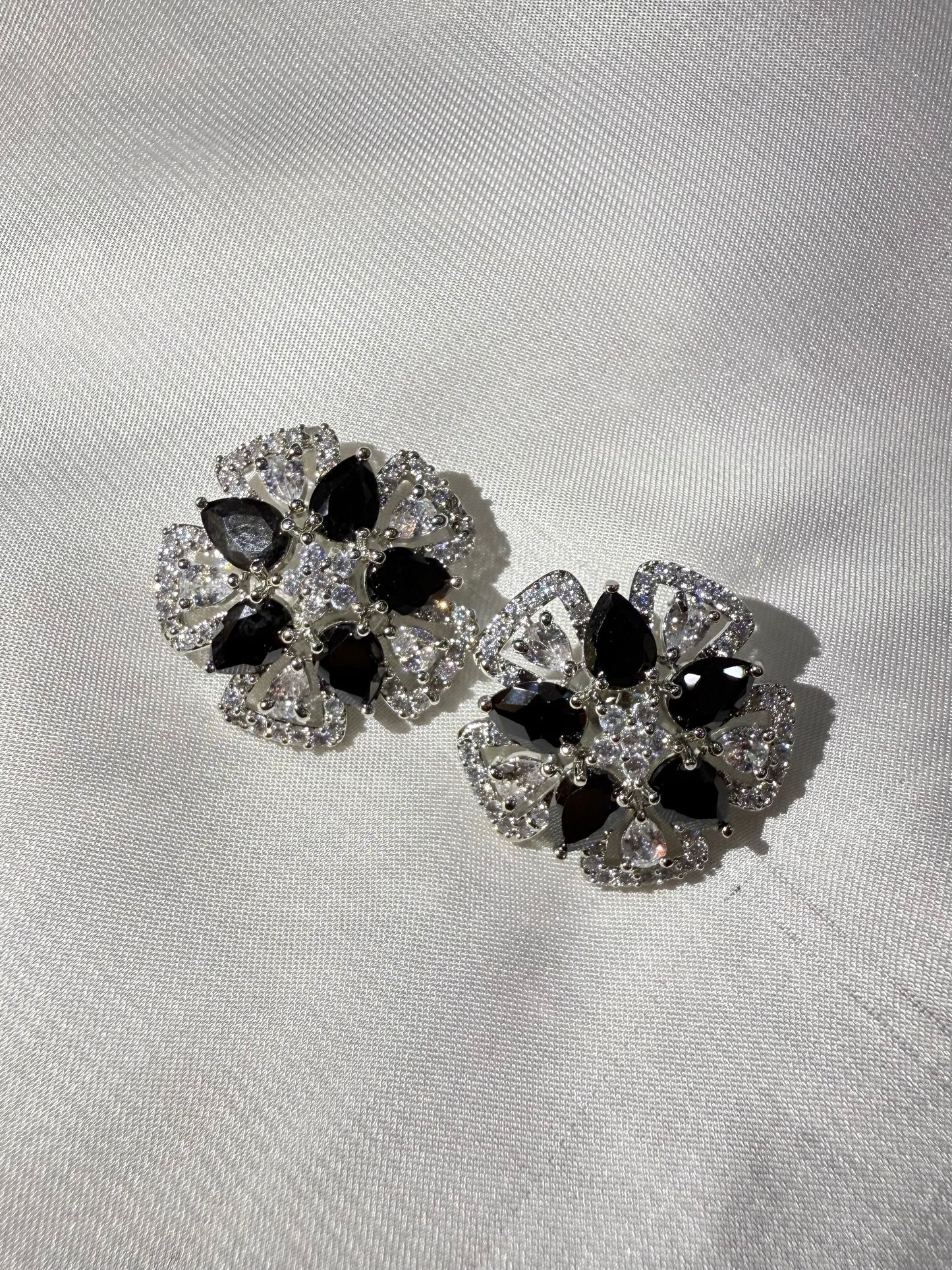 Midnight Petal Studs