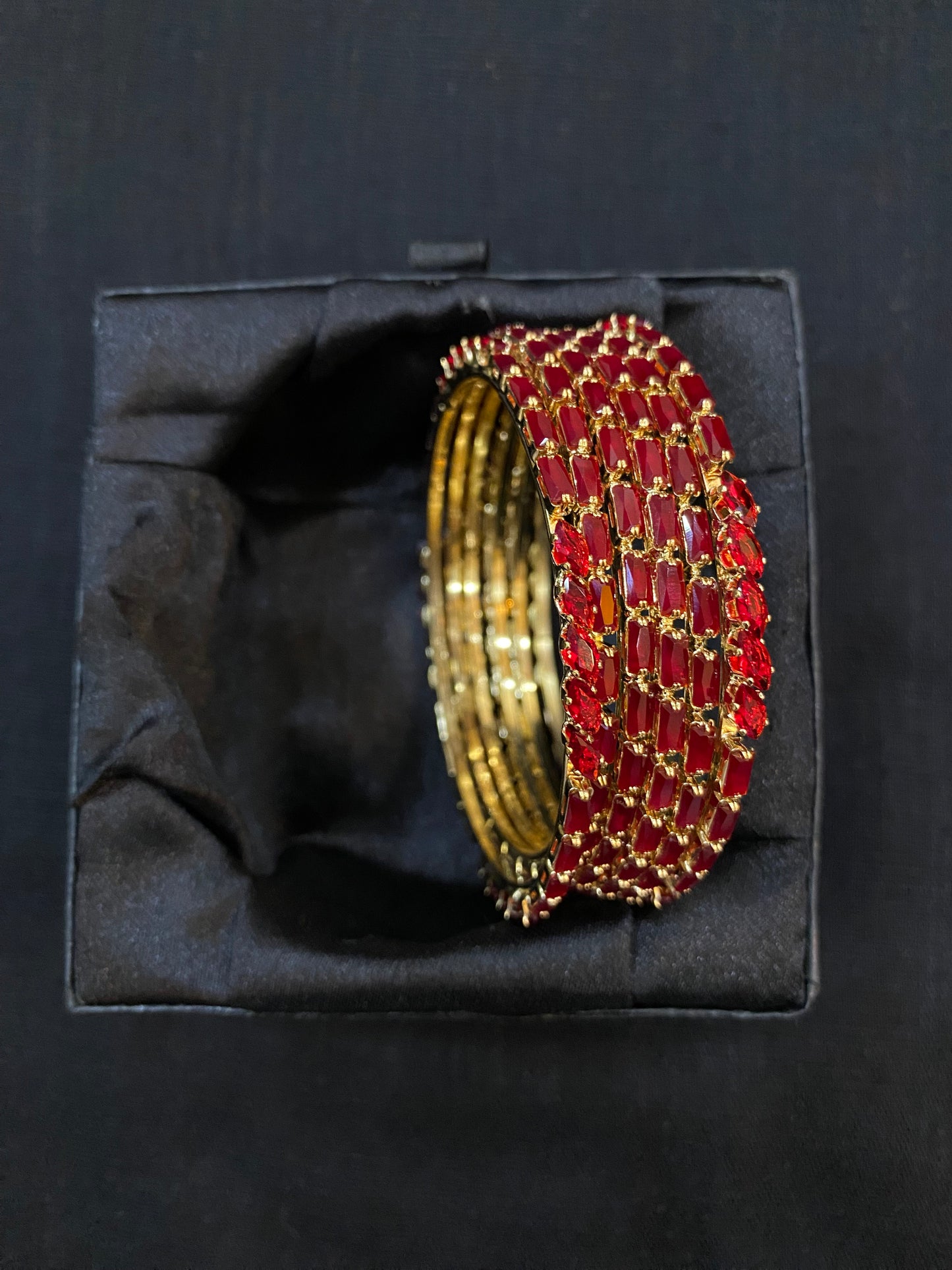 Ruby Royale Bangles (Set of 6)