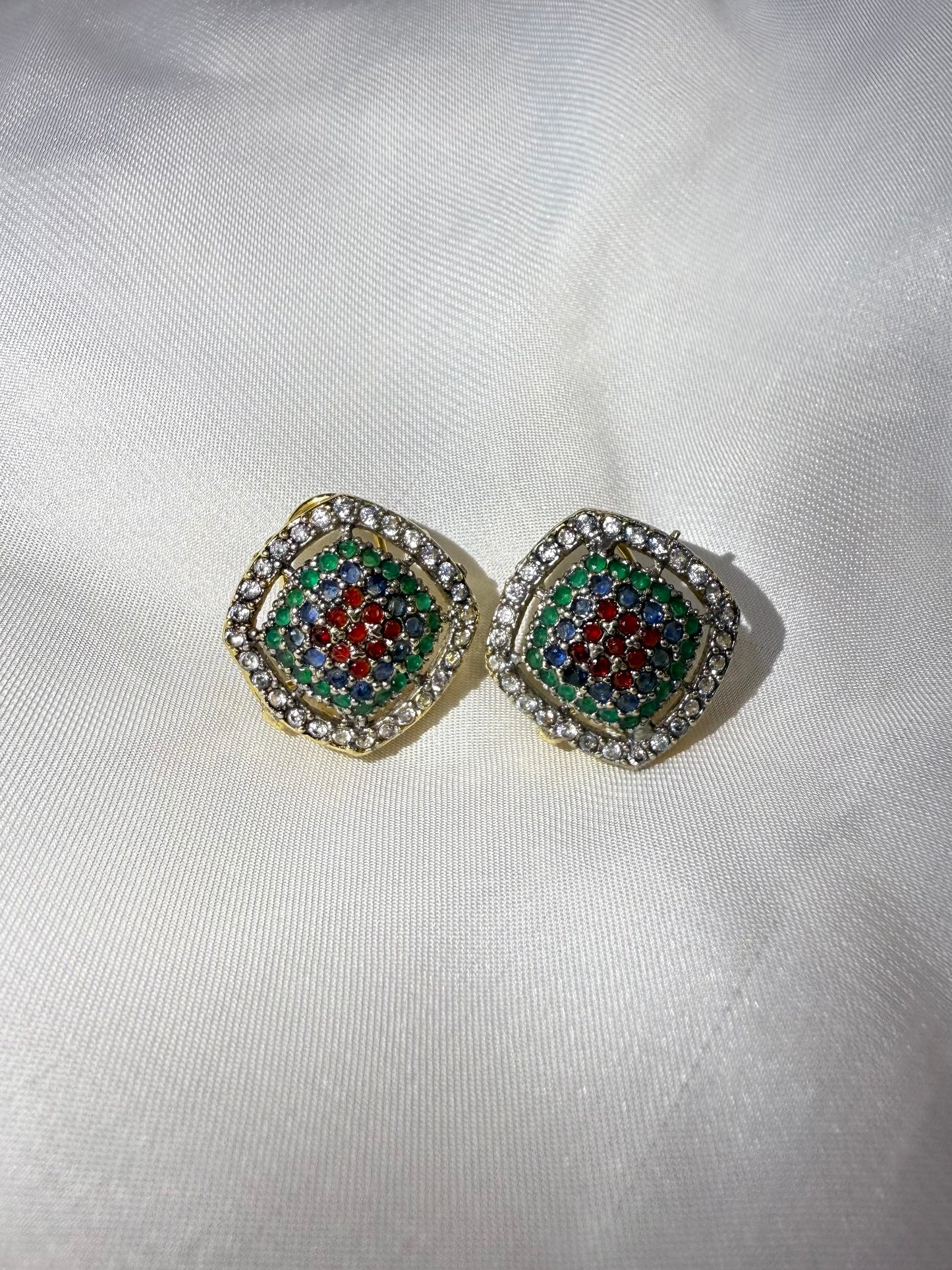 Multi Color Mosaic Studs