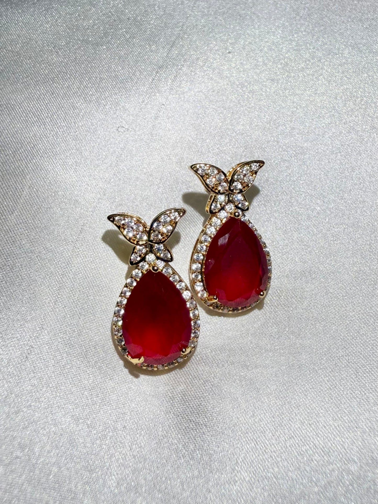 Crimson Butterfly Teardrops