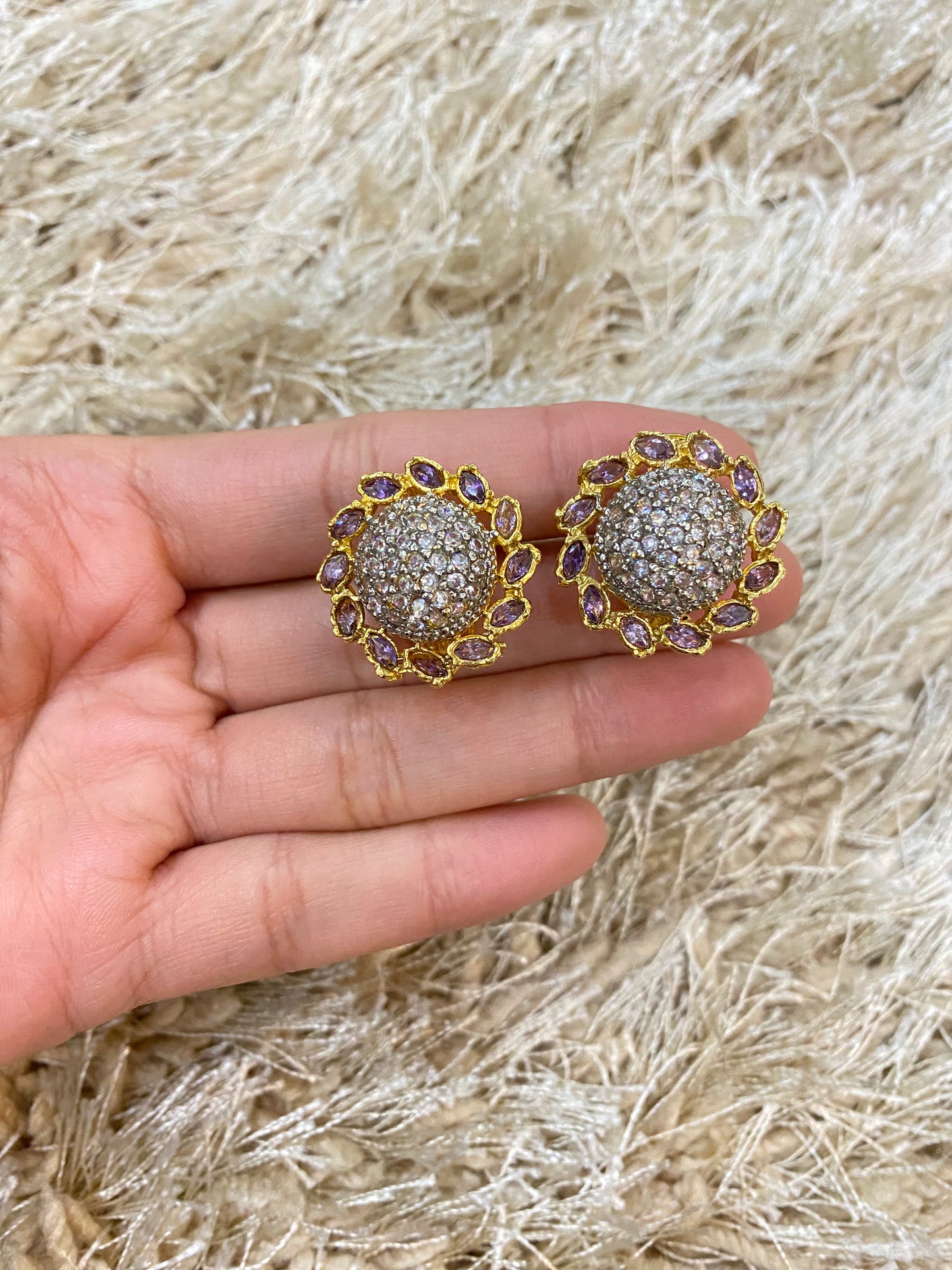 Amethyst Glow Studs