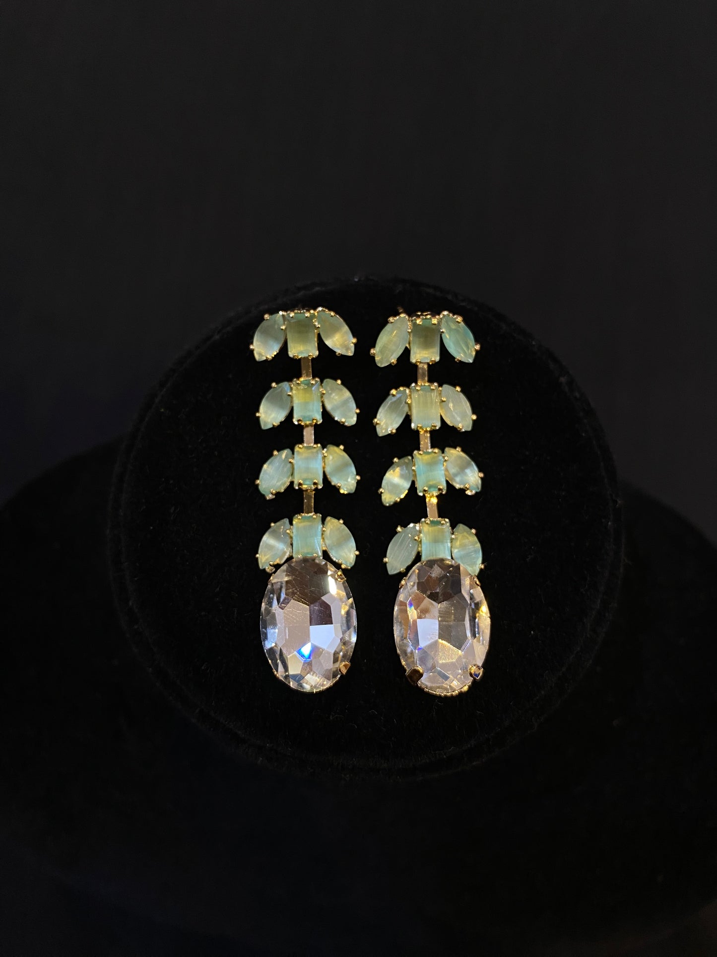 Mint Elegance Drop Earrings