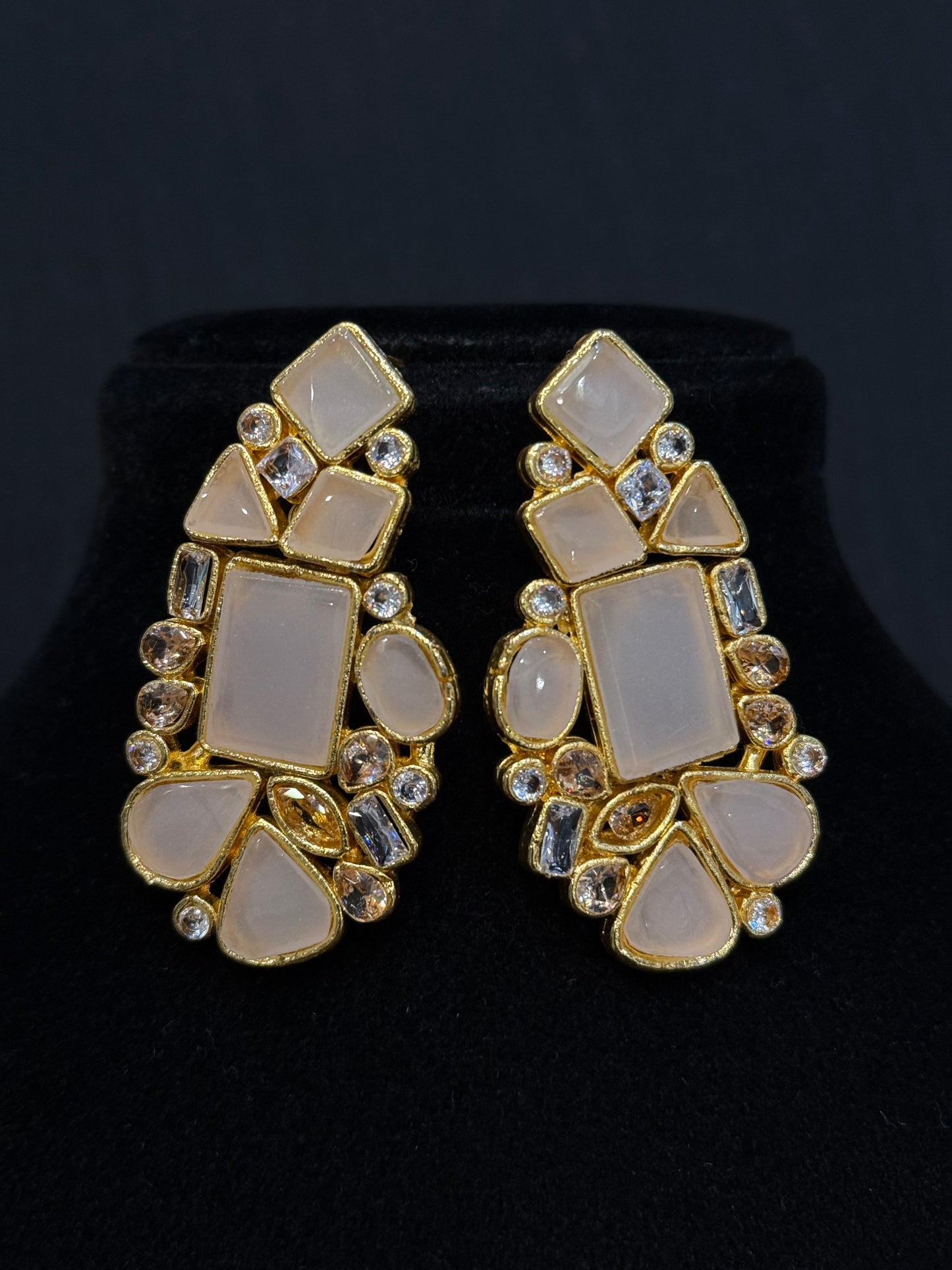 Soft Pink Stone Earrings