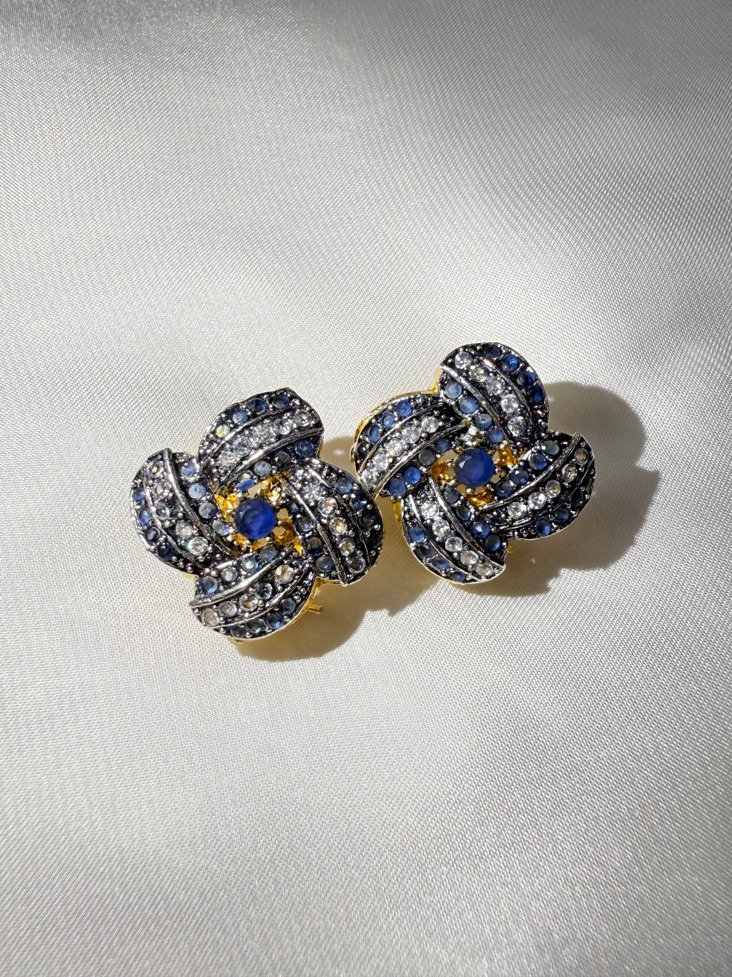 Sapphire Whirl Studs
