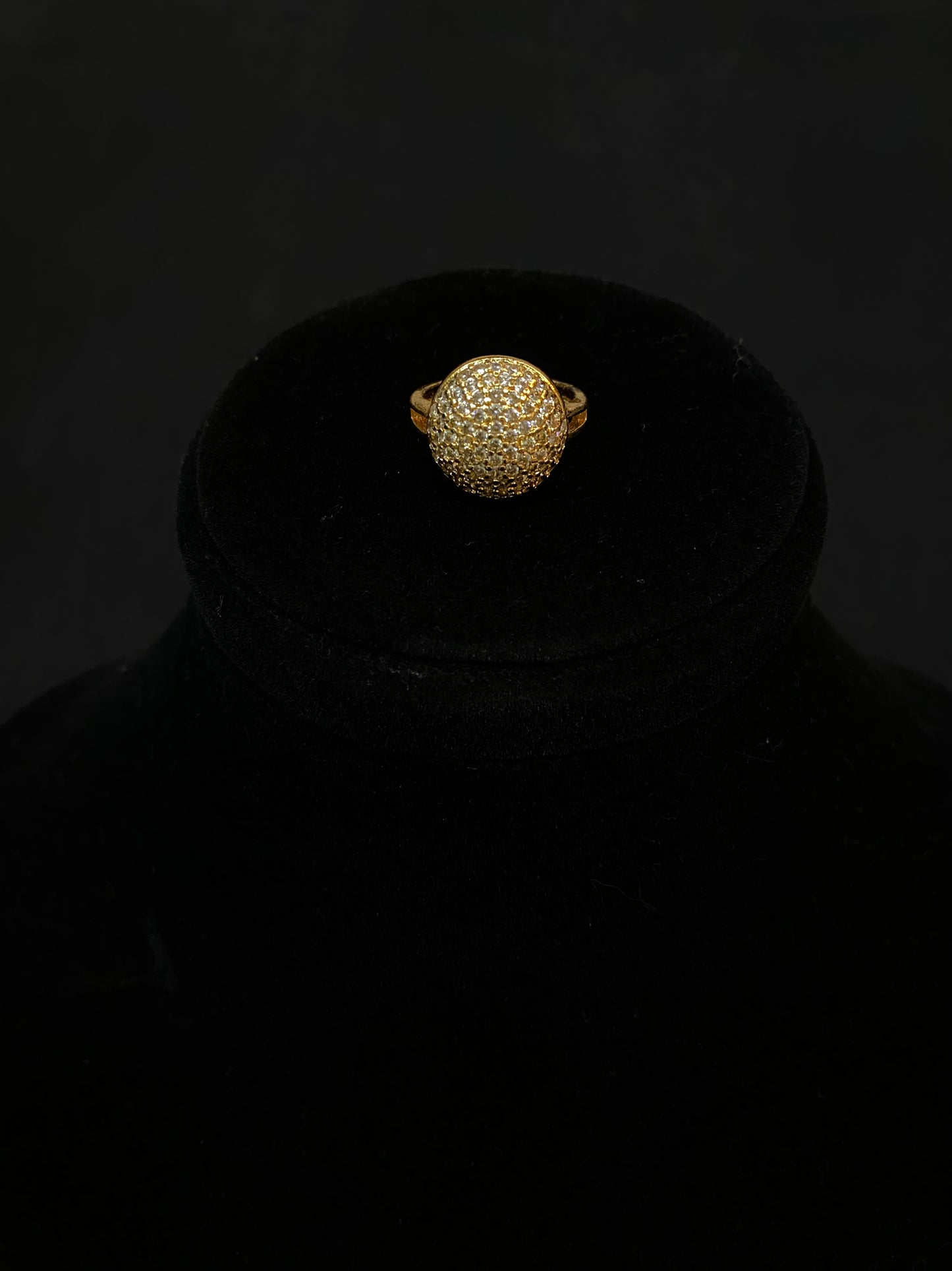 Golden Spark Dome Ring