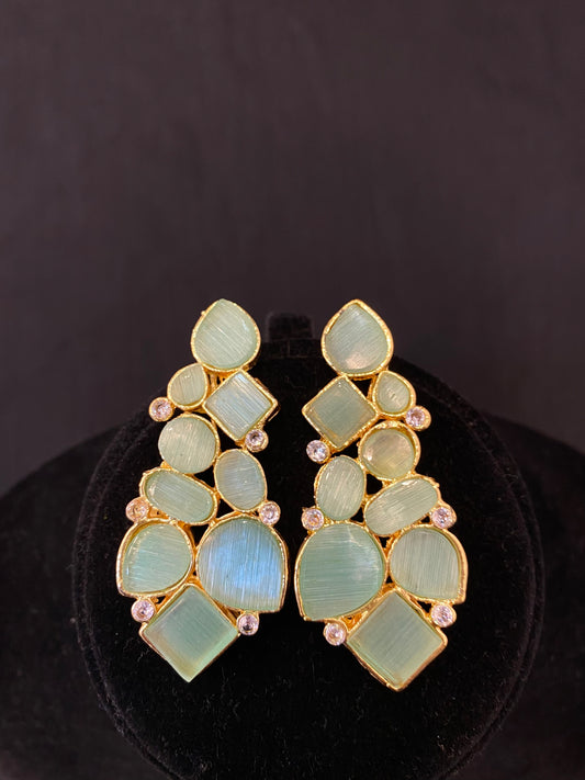 Mint Green Statement Earrings