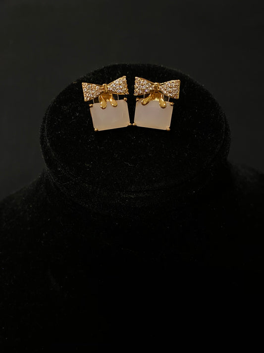 Bow Charm Studs