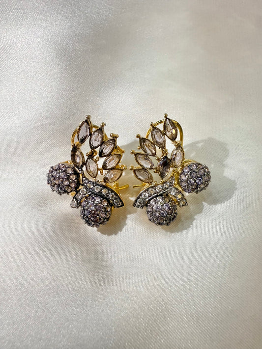 Amethyst Cluster Studs