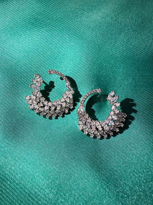 Semi-Circular Silver Studs