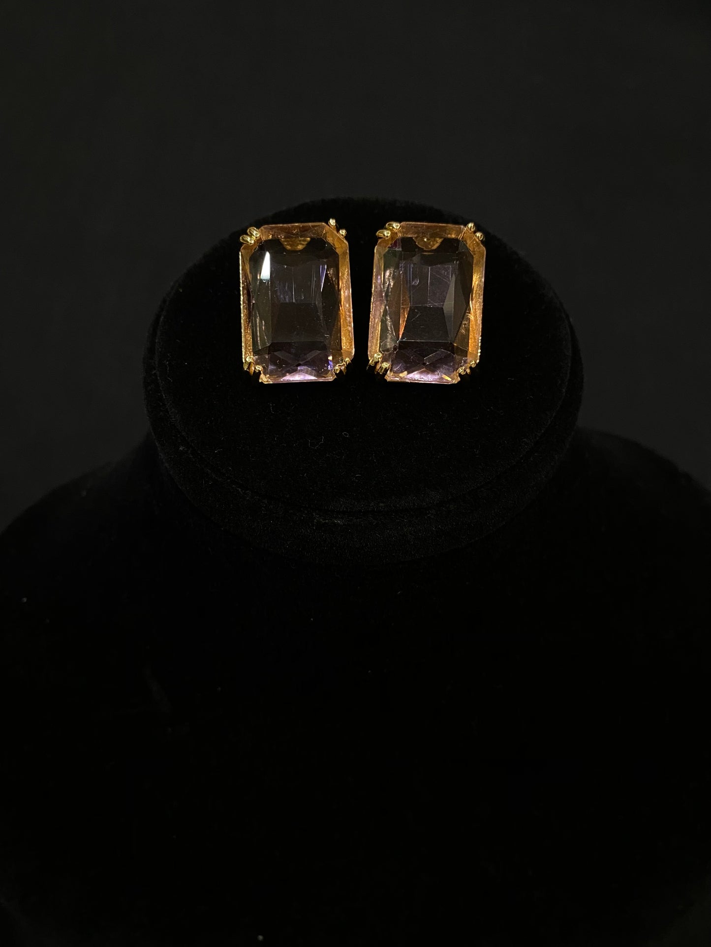Pink Glass Studs