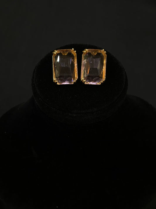Pink Glass Studs