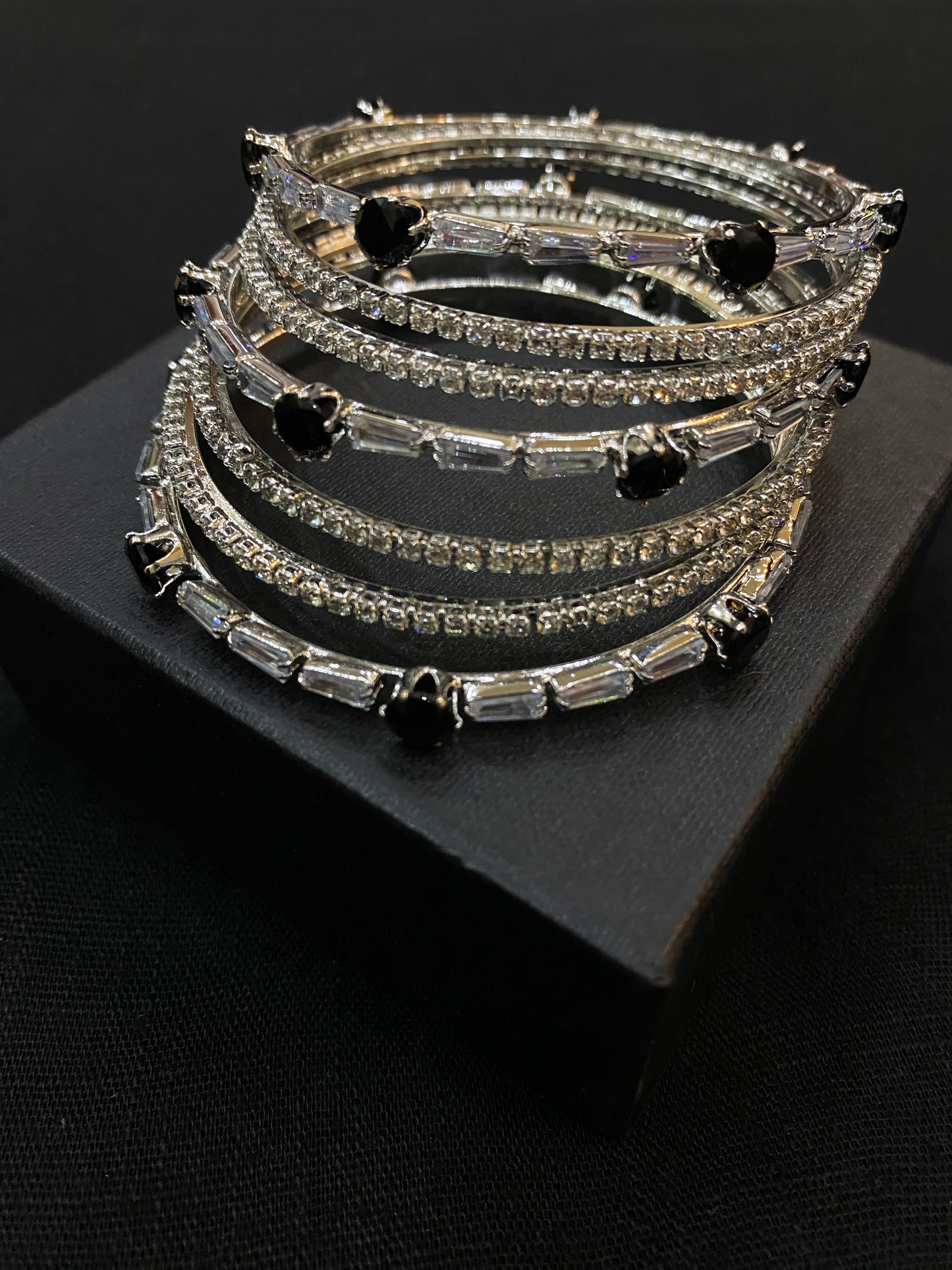 Midnight Spark Luxe Bangles (Set of 7)