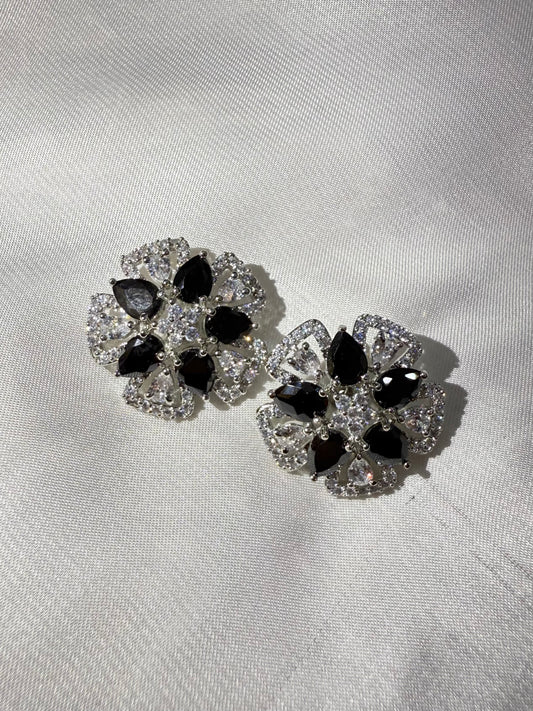 Midnight Petal Studs