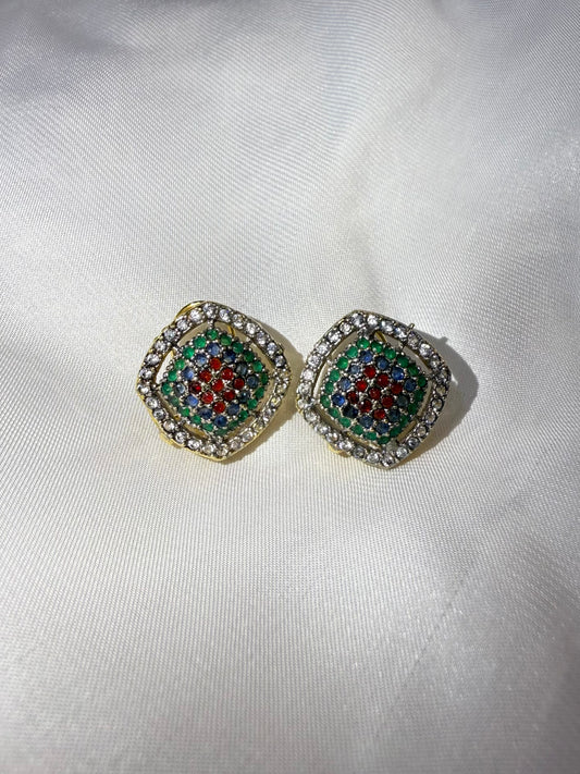 Multi Color Mosaic Studs
