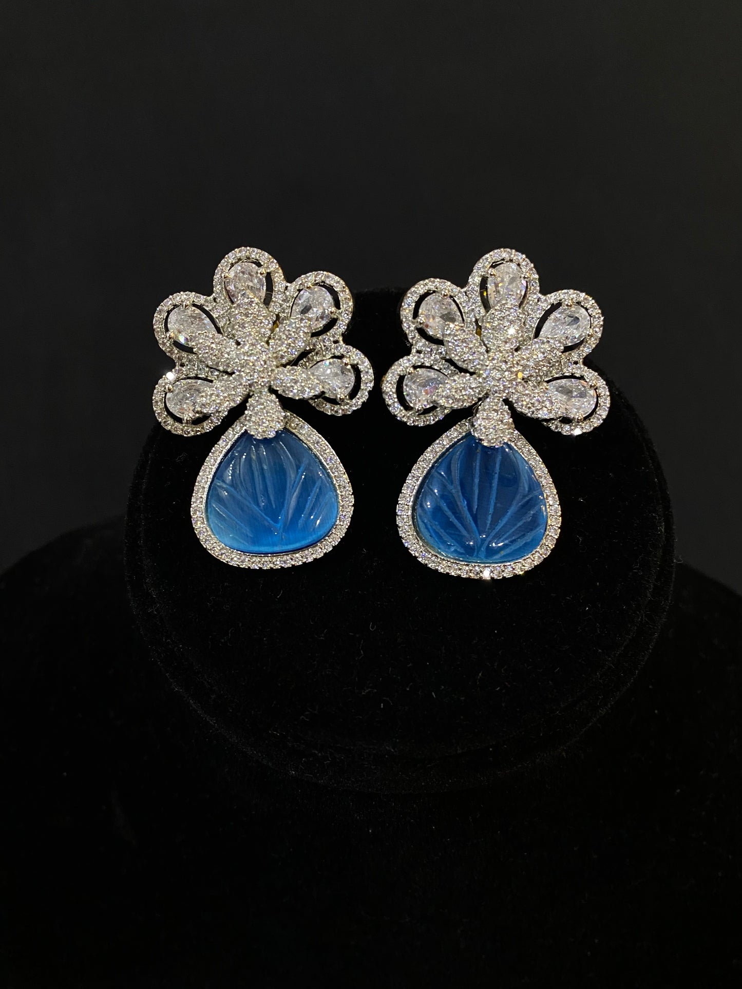 Blue Orchid Earrings