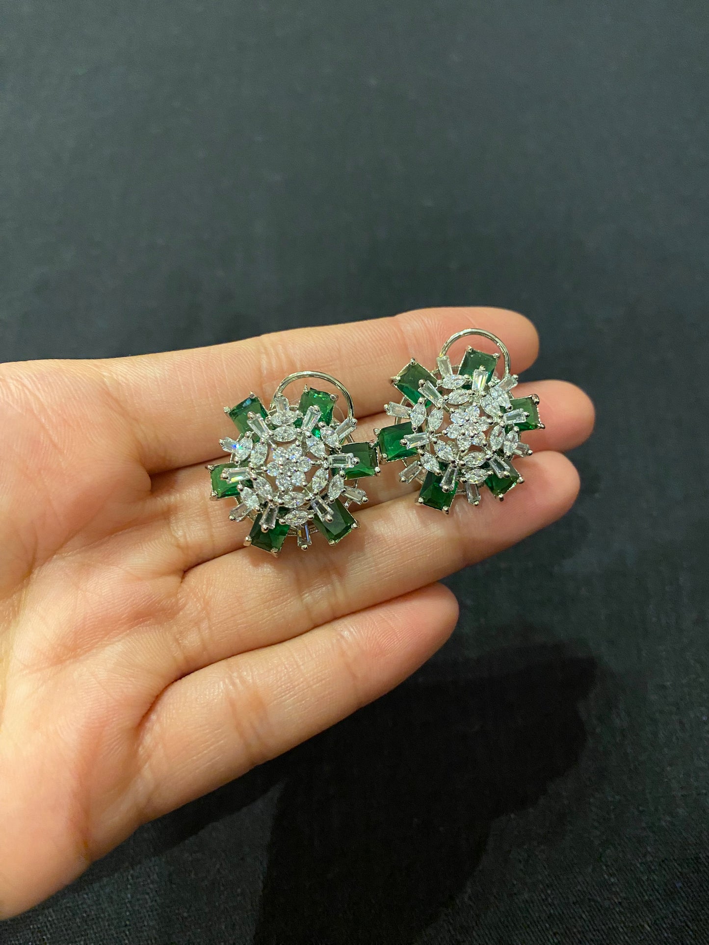 Emerald Bloom Studs