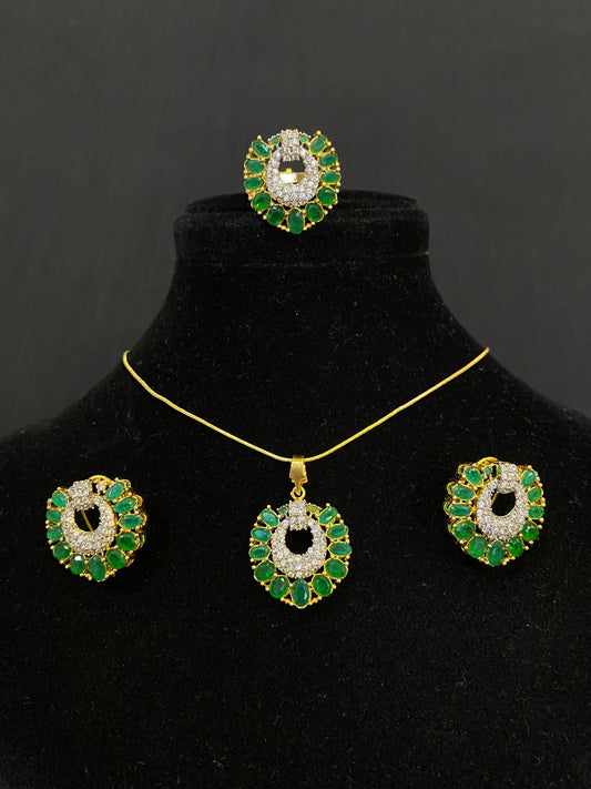 Emerald Radiance Locket Set