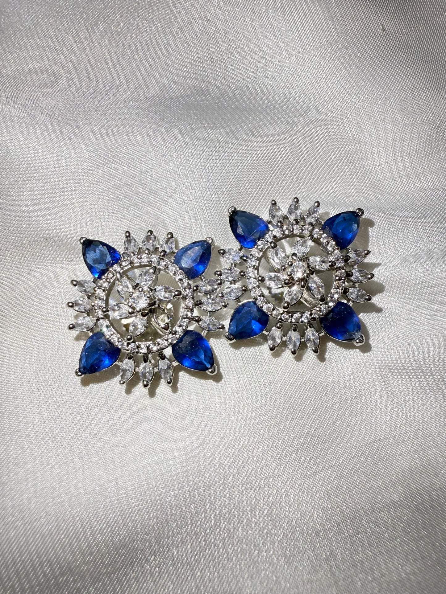 Sapphire Sunburst Studs