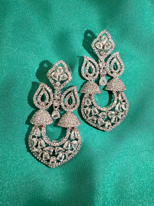 Crystal Chandbali Earrings