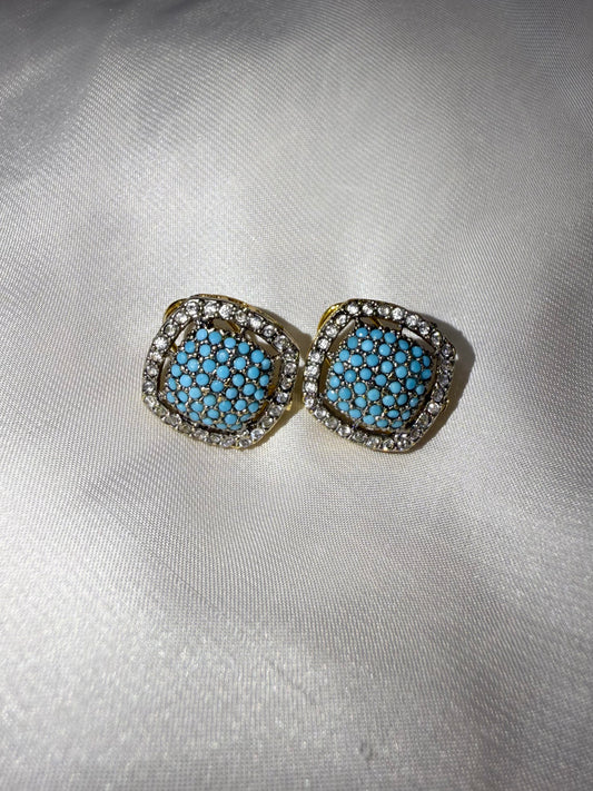 Blue Mosaic Studs