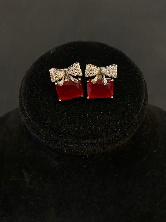 Bow Charm Studs