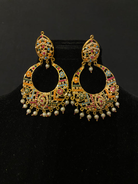Royal Meenakari Chandbali