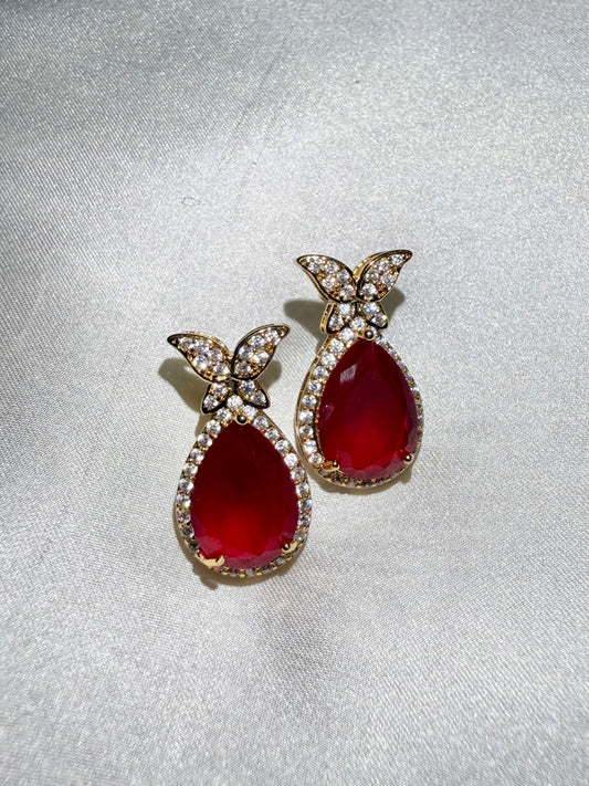 Crimson Butterfly Teardrops