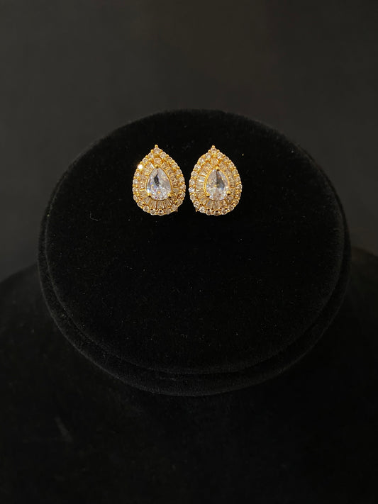 Crystal Teardrop Studs