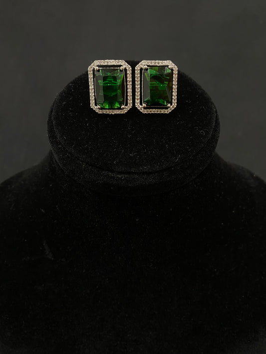 Emerald Aura Studs