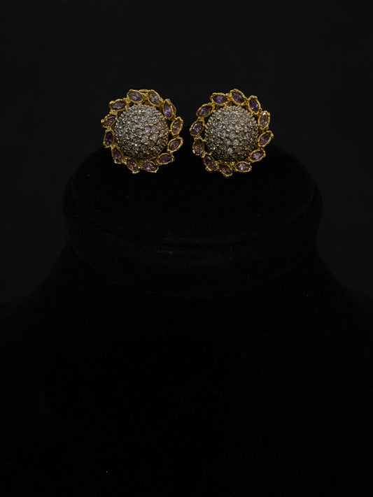 Amethyst Glow Studs