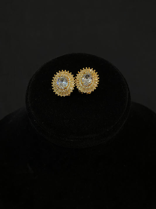 Silver Oval Studs