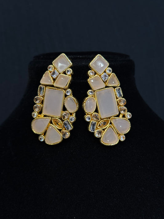 Soft Pink Stone Earrings