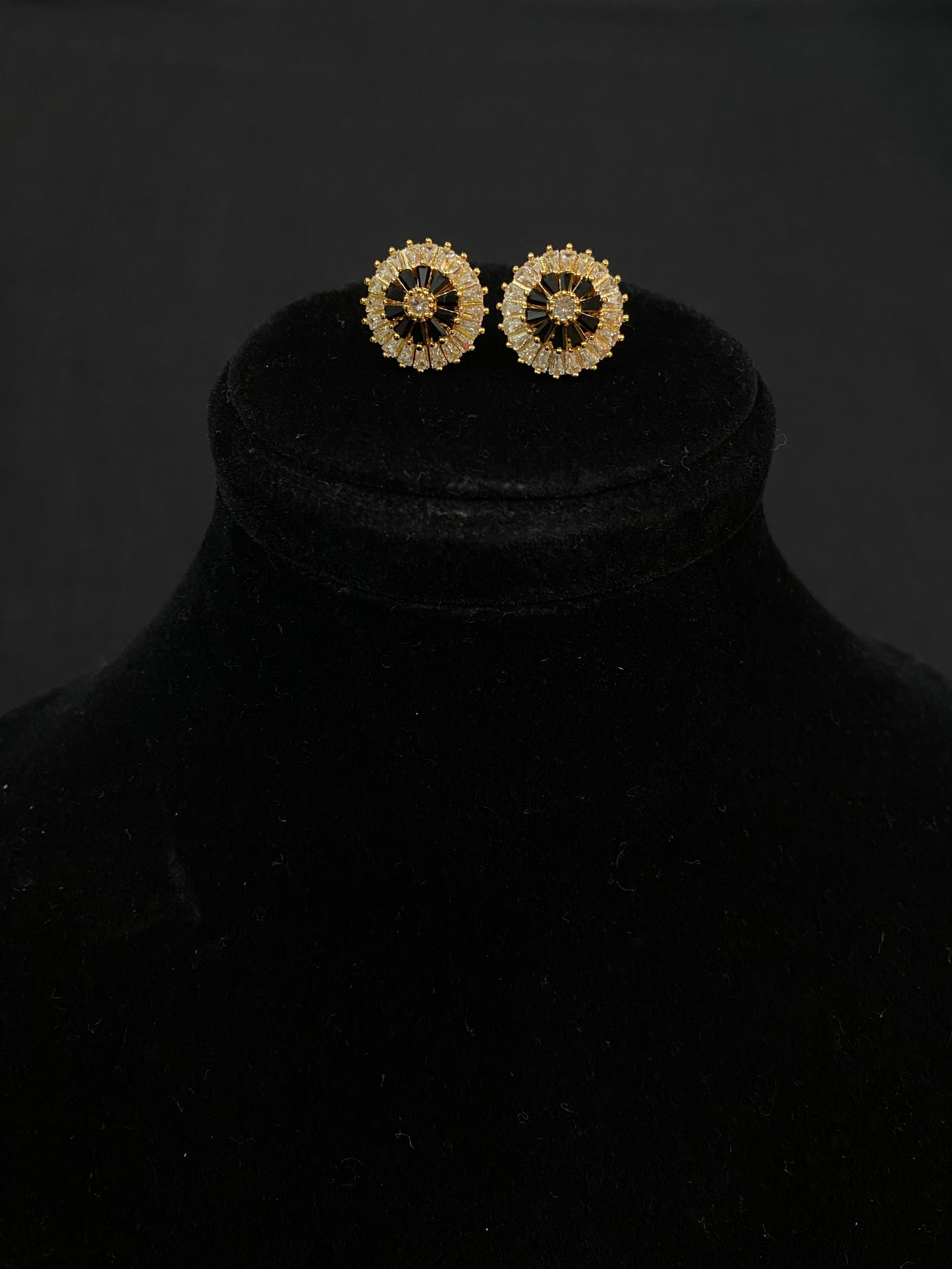 Black Circle Studs