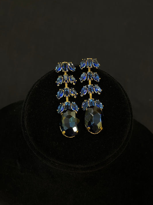 Midnight Sapphire Drop Earrings