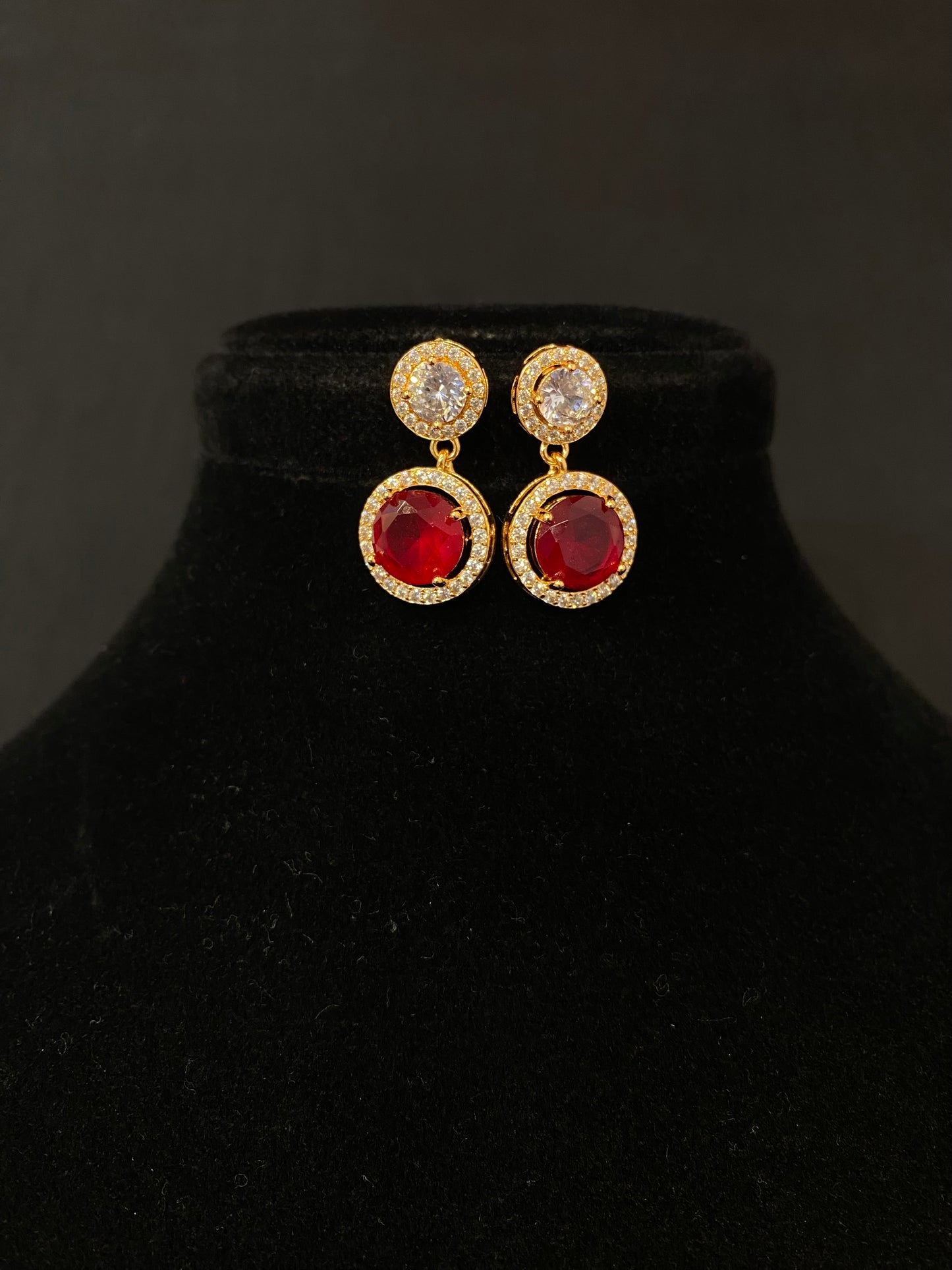 Ruby Gold Earrings