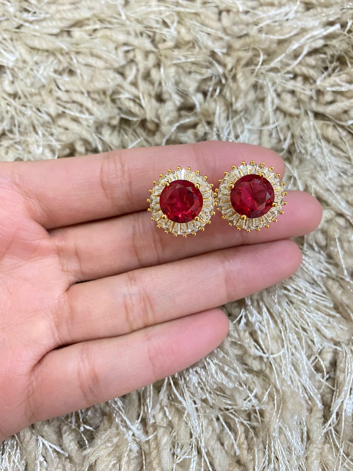 Crimson Red Studs