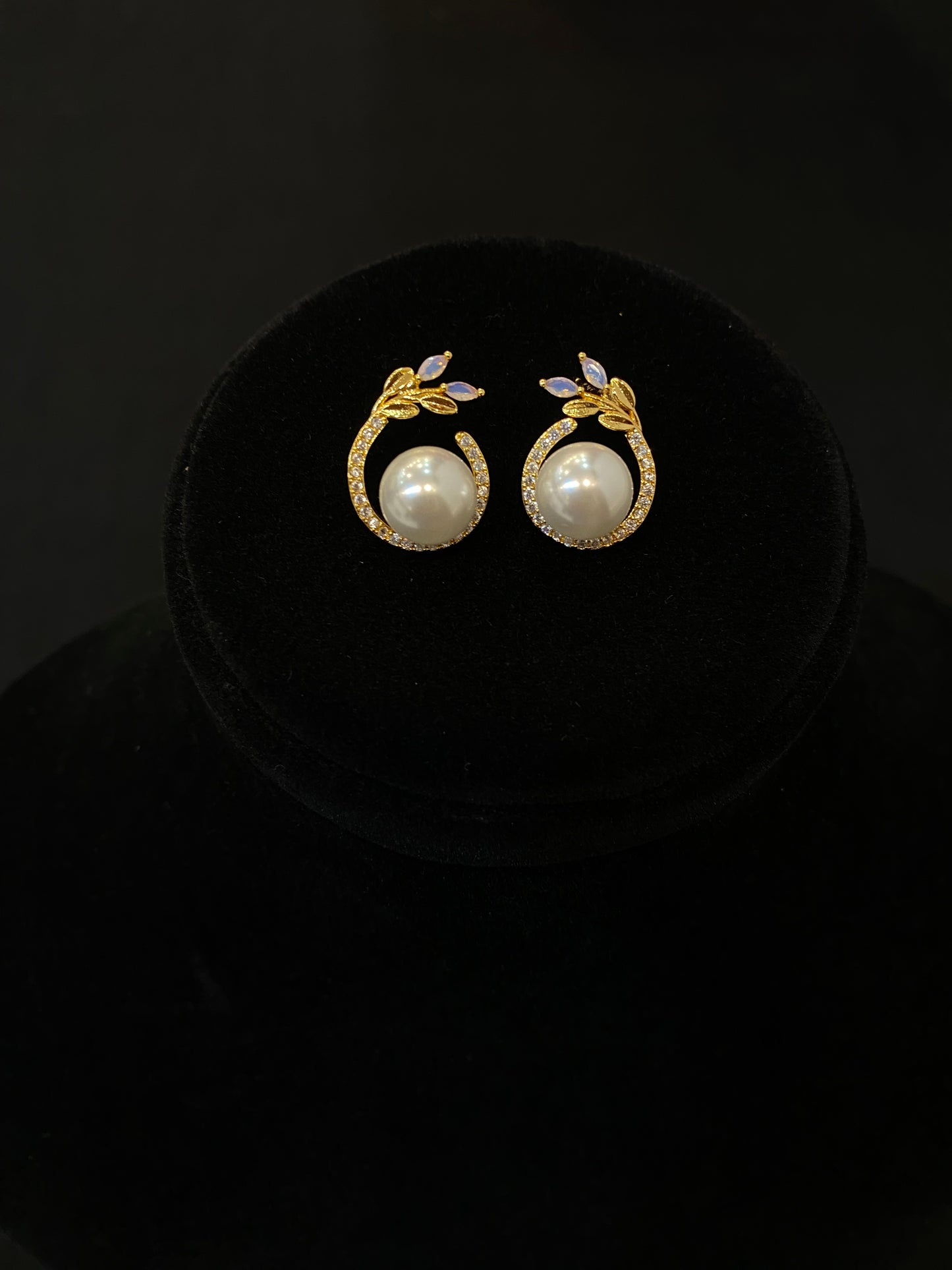 Golden Pearl Studs