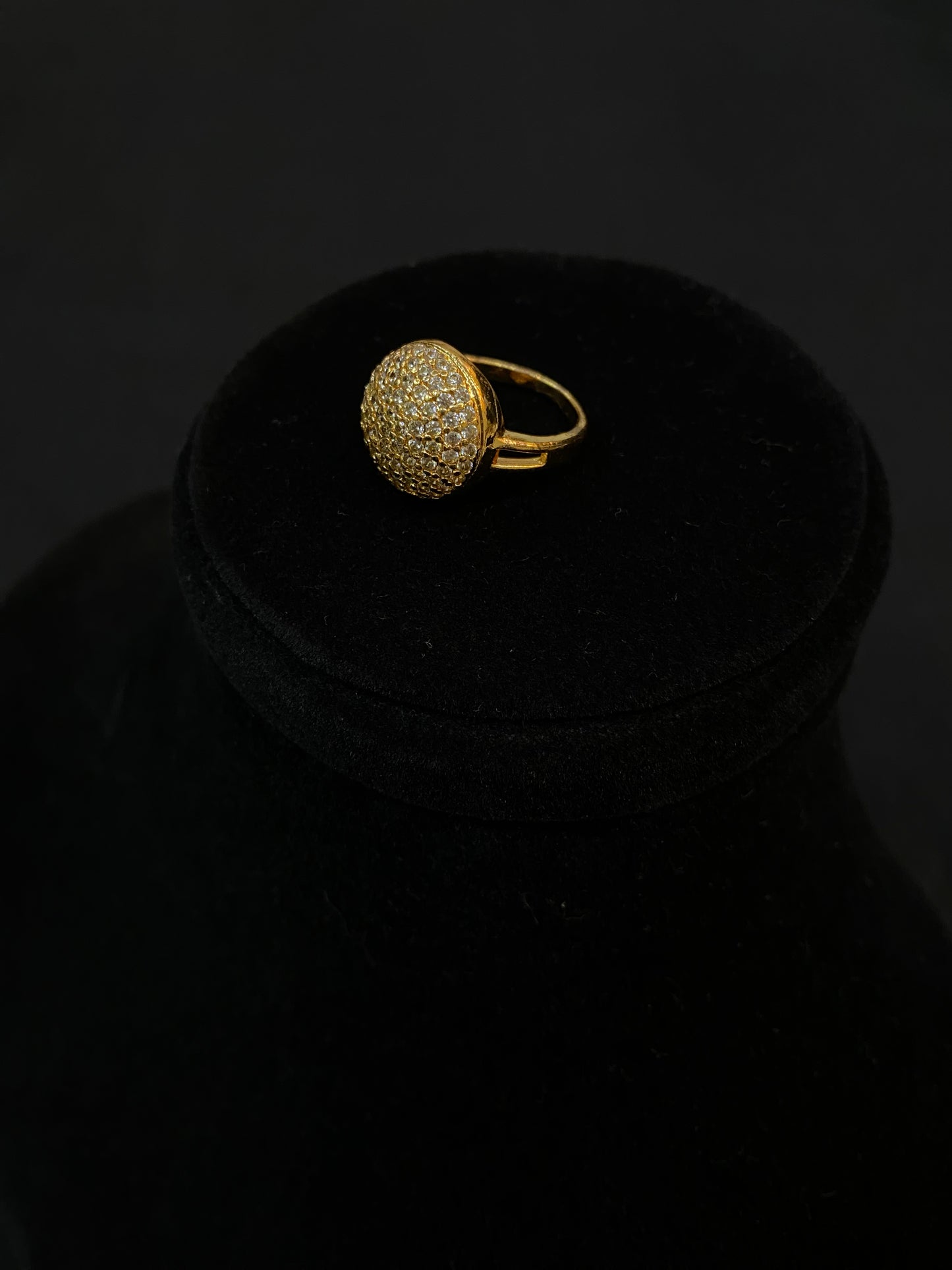 Golden Spark Dome Ring
