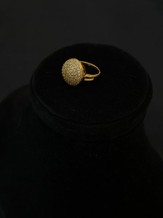 Golden Spark Dome Ring