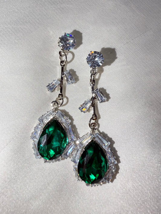 Emerald Teardrop Earrings