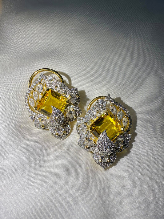 Yellow Halo Earrings