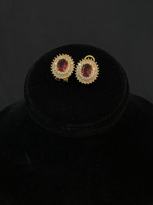 Persimmon Oval Studs