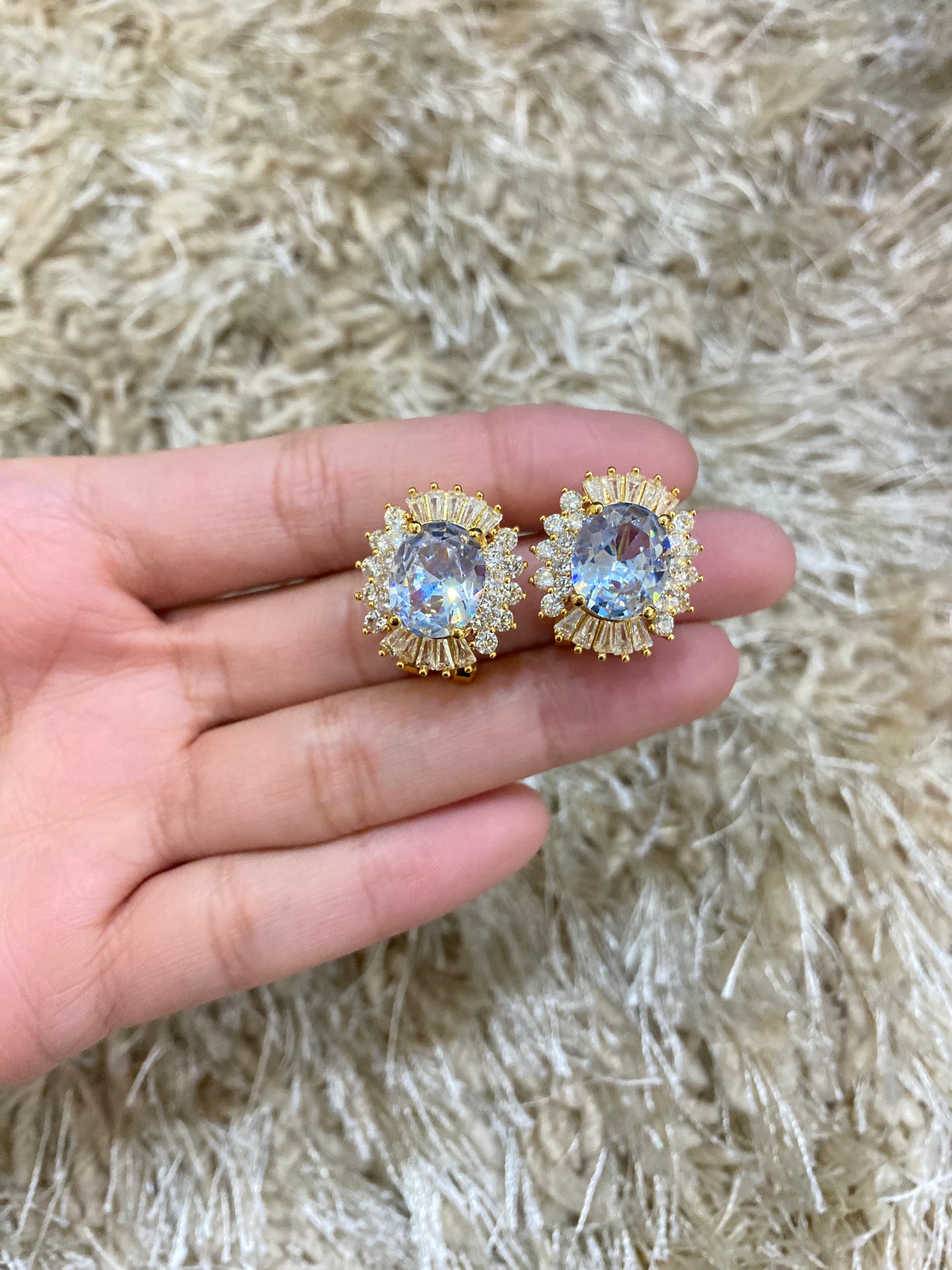 Silver Stone Studs