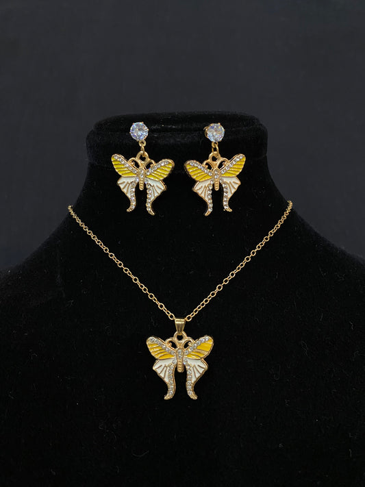 Sunny Butterfly Locket Set